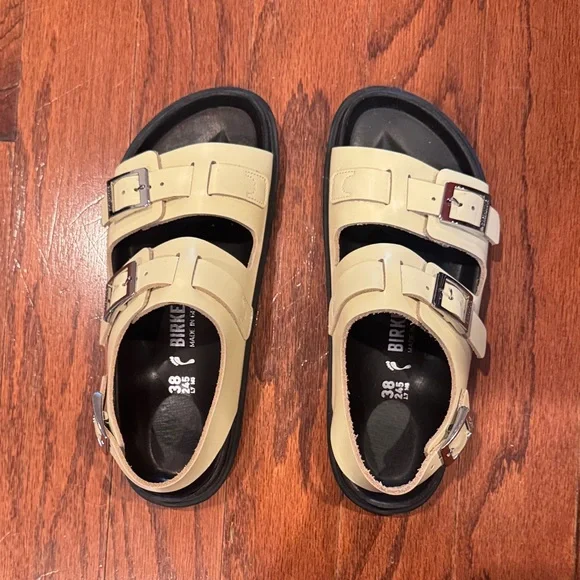 Birkenstock Cannes Leather Sandals - Butter - Picture 5 of 7